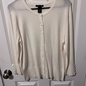 Cream Button-Up Cardigan